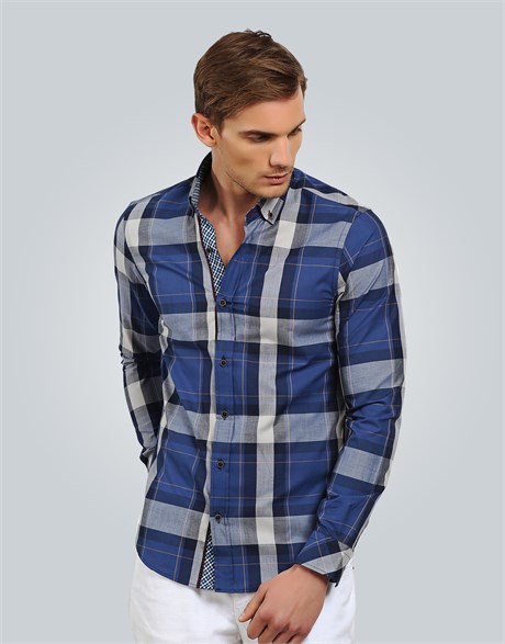 SLIM FIT LONG SLV CHECK ESTE SLIM FIT CHECKED