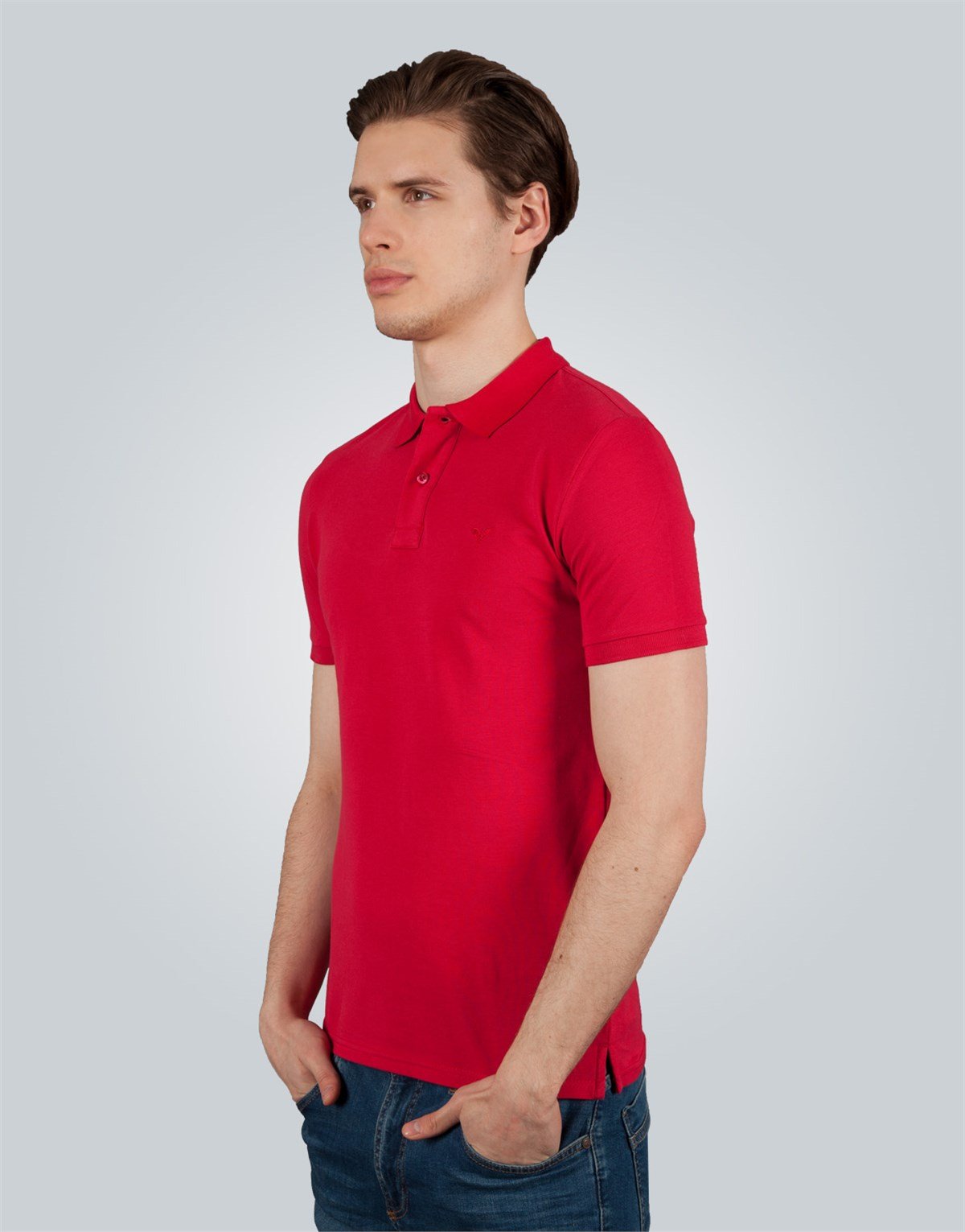 PLAIN PIQUE T-SHIRT SLIM FIT T-SHIRT