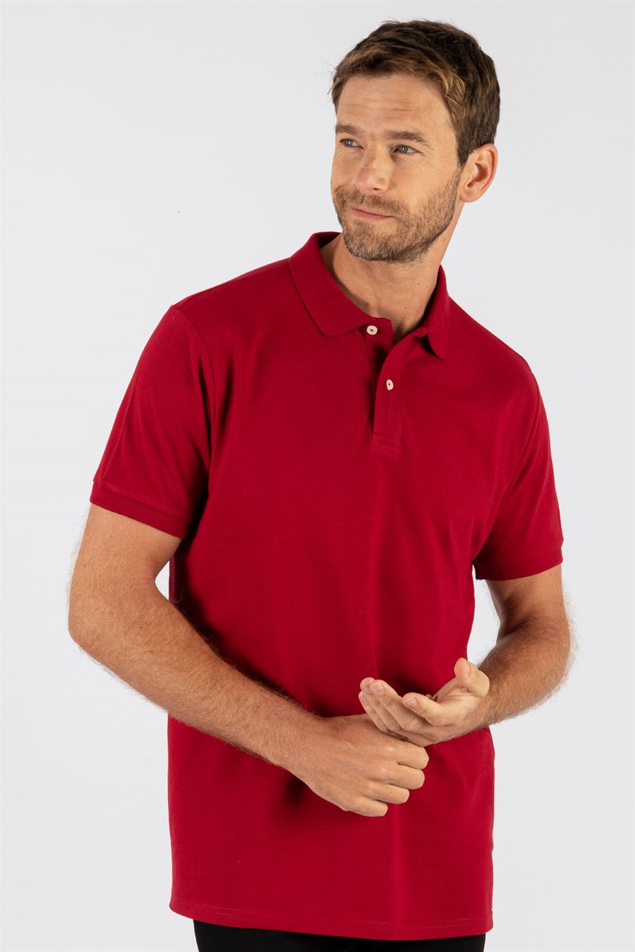 Classic  Fit Rahat Kesim Polo Yaka  Düz Pike T-Shirt