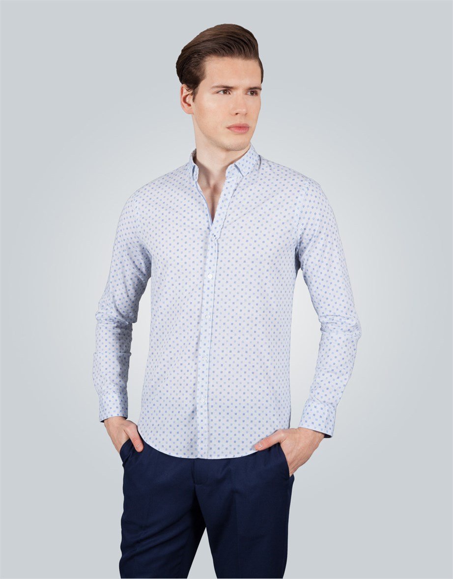 SLIM FIT LONG SLV ZOHAR   GÖMLEK SLIM FIT PRINTED - SIMPLE
