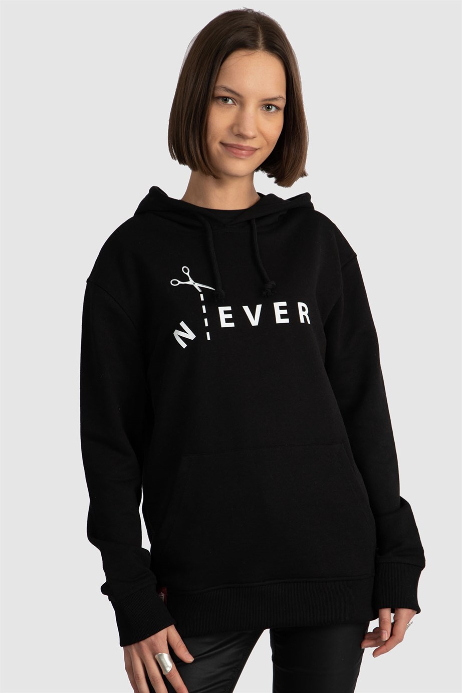 Baskılı Kapüşonlu Unisex Sweatshirt