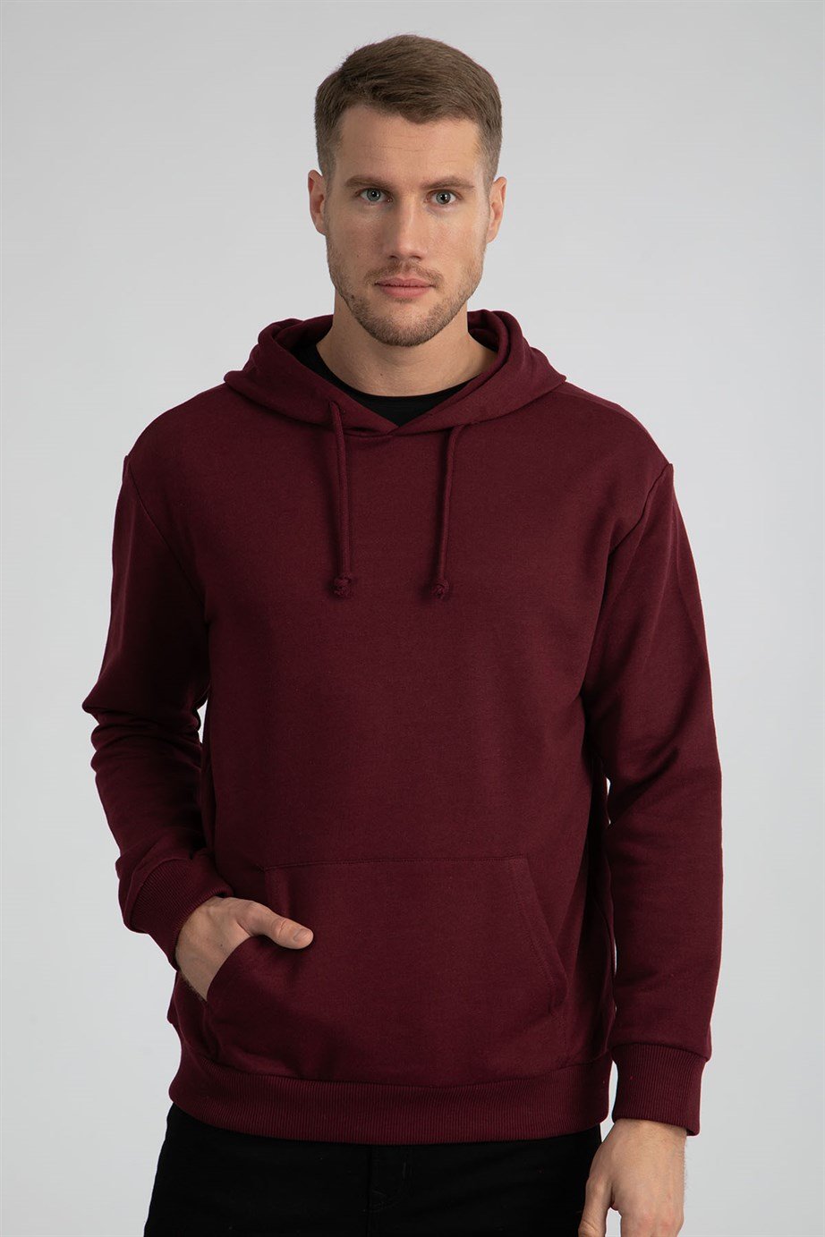 Kapüşonlu Basıc Sweatshirt