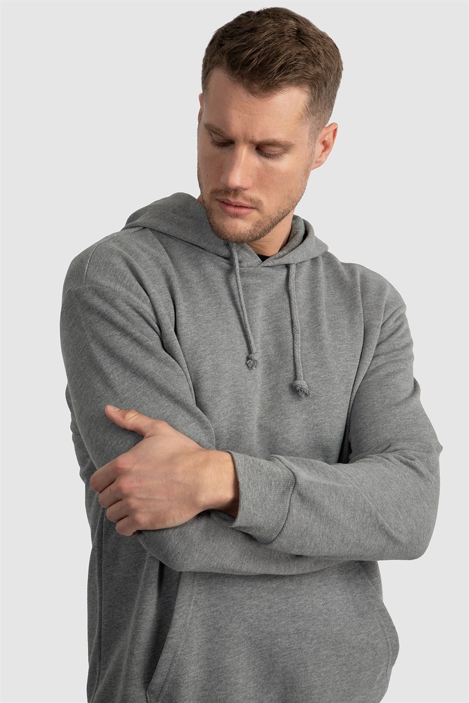 Kapüşonlu Basıc Sweatshirt