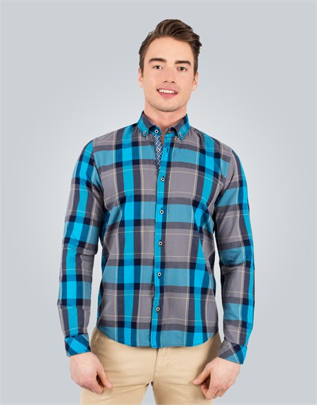 SLIM FIT LONG SLV CHECK ESTE SLIM FIT CHECKED