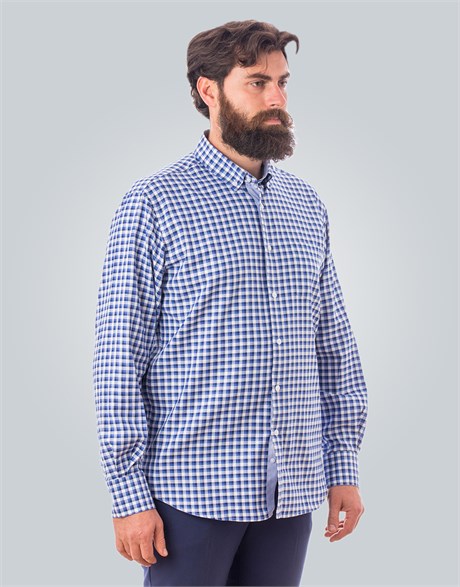 CLASSIC FIT LONG SLV COTTON OXFORD CHECK   GÖMLEK CLASSIC FIT SPORT - PATTERNED