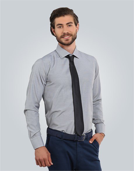 MODERN FIT LONG SLV TEXTURE 61/1   GÖMLEK SLIM FIT FORMAL - TEXTURE