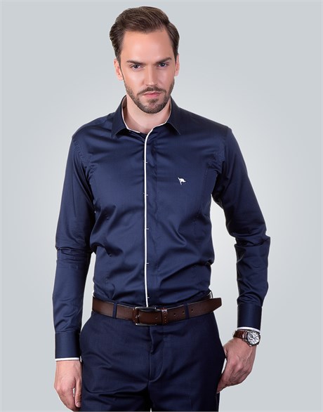 SLIM FIT LONG SLV PALERMO EXCLUSIVE - PLAIN