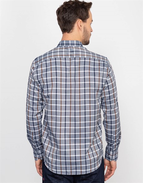 CLASSIC FIT LONG SLV CHECK GARNISHED 70/4   GÖMLEK CLASSIC FIT CHECKED