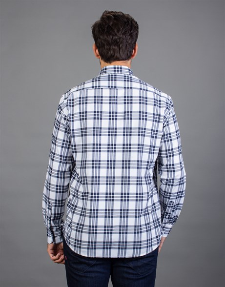 CLASSIC FIT LONG SLV CHECK GARNISHED 90/1   GÖMLEK CLASSIC FIT CHECKED