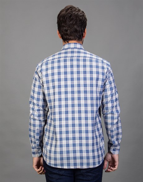 CLASSIC FIT LONG SLV COTTON OXFORD CHECK   GÖMLEK CLASSIC FIT CHECKED