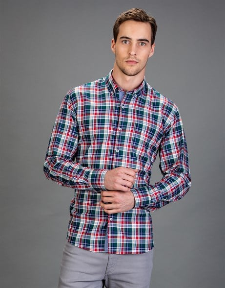 CLASSIC FIT LONG SLV COTTON OXFORD CHECK   GÖMLEK CLASSIC FIT SPORT - PATTERNED