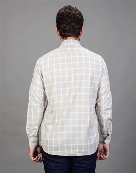 CLASSIC FIT LONG SLV COTTON OXFORD CHECK   GÖMLEK CLASSIC FIT CHECKED