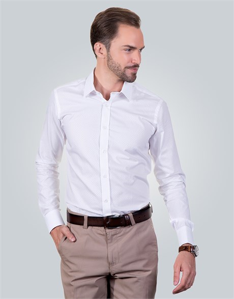 SLIM FIT LONG SLV CLUNES   GÖMLEK SLIM FIT FORMAL - TEXTURE