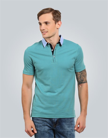 PIQUE T-SHIRT FOLKLAND SLIM FIT T-SHIRT