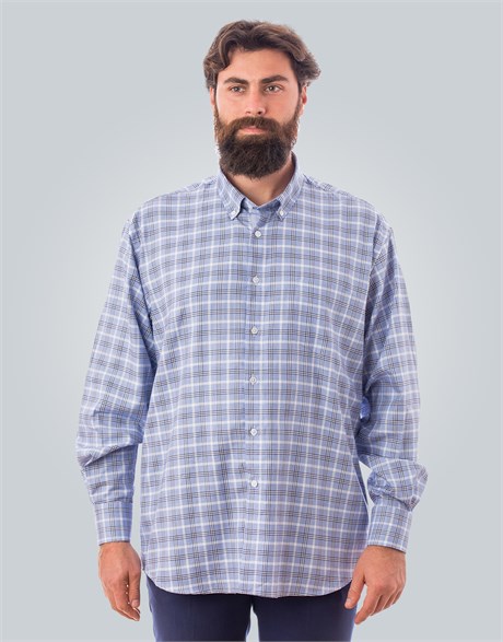 CLASSIC FIT LONG SLV COTTON OXFORD CHECK   GÖMLEK CLASSIC FIT SPORT - PATTERNED