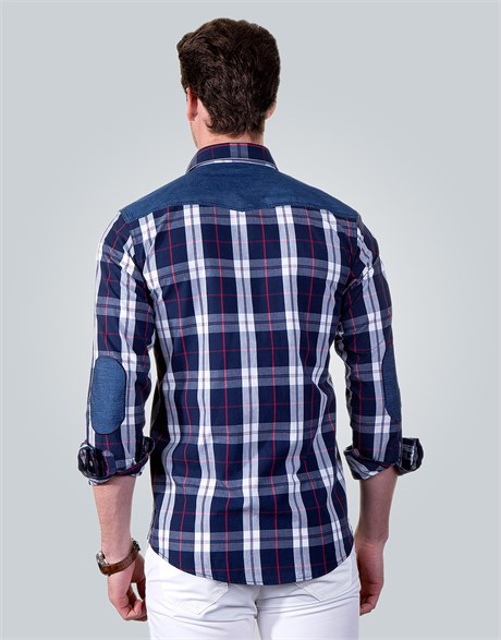 SLIM FIT LONG SLV VALENI SLIM FIT CHECKED