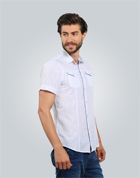 SLIM FIT SHORT SLV MAFNO   GÖMLEK SLIM FIT LINEN