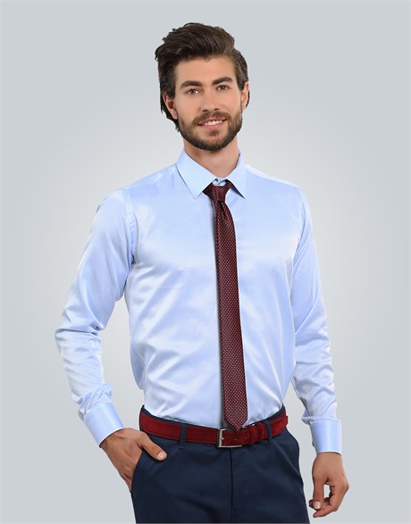 MODERN FIT LONG SLV TEXTURE 61/1   GÖMLEK SLIM FIT FORMAL - TEXTURE