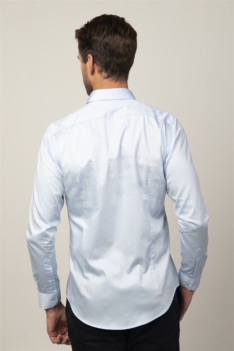 Slim Fit Koton Saten Premium Seri Erkek Gömlek
