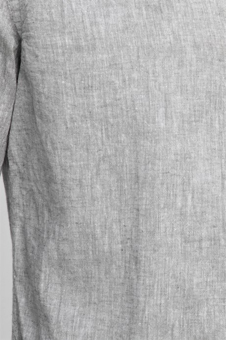 Slim Fit Uzun Kol Keten Premium Seri Düğmeli Yaka Spor Gömlek