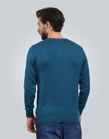 SWEATER COTTON CREW NECK PLAIN SWEATER