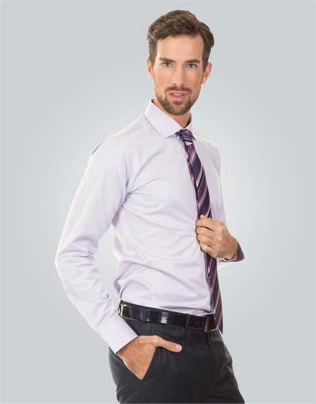 MODERN FIT LONG SLV DİMİ DOTTİ   GÖMLEK SLIM FIT FORMAL - PLAIN