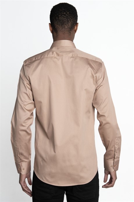 Modern Slim Fit Pamuk Saten Premium Seri Erkek Gömlek
