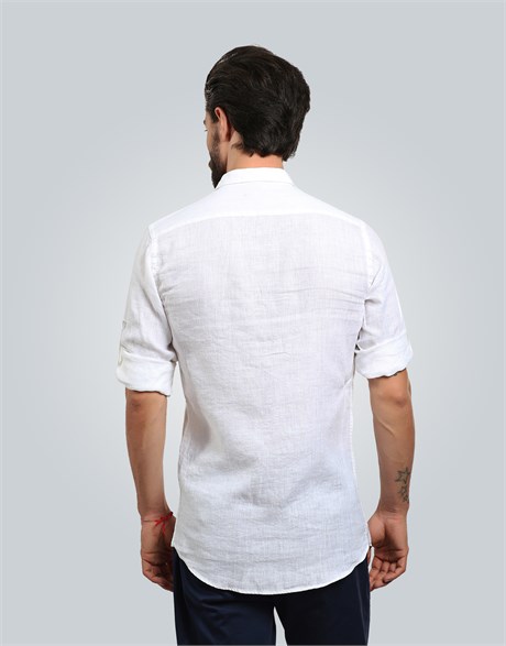 MODERN FIT LONG SLV % 100 LINEN   GÖMLEK SLIM FIT LINEN