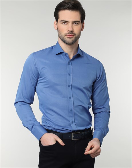 MODERN FIT LONG SLV TEXTURE 61/1   GÖMLEK SLIM FIT FORMAL - TEXTURE