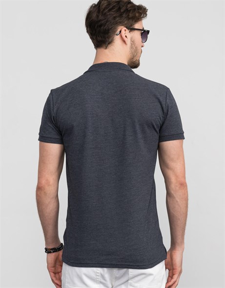 PLAIN PIQUE MELANGE T-SHIRT 71/1   TİŞÖRT SLIM FIT T-SHIRT