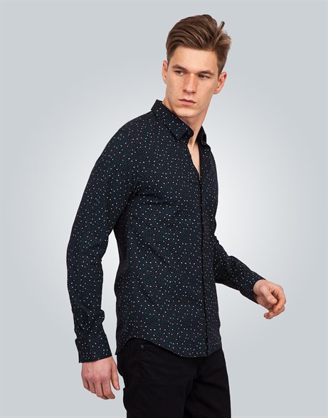 SLIM FIT LONG SLV CALIO GÖMLEK SLIM FIT PRINTED - SIMPLE