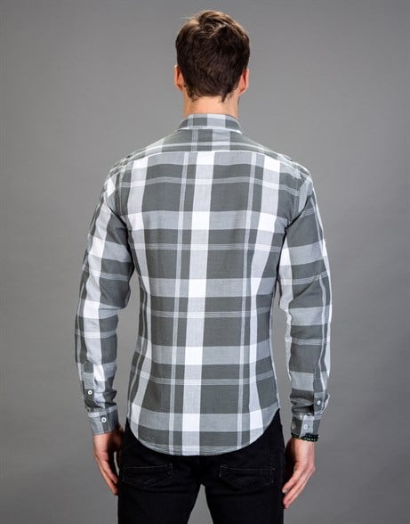 SLIM FIT LONG SLV CHECK OXTALE  GÖMLEK SLIM FIT CHECKED