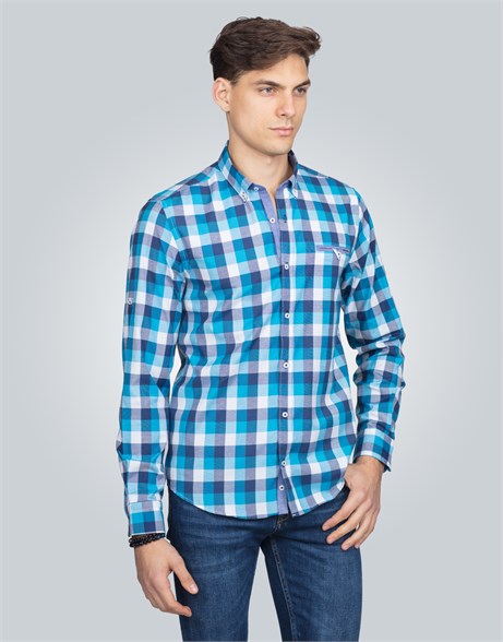 SLIM FIT LONG SLV CHECK RASA   GÖMLEK SLIM FIT CHECKED