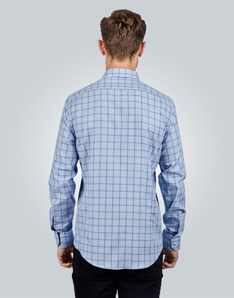 SLIM FIT LONG SLV COTTON OXFORD CHECK   GÖMLEK SLIM FIT CHECKED