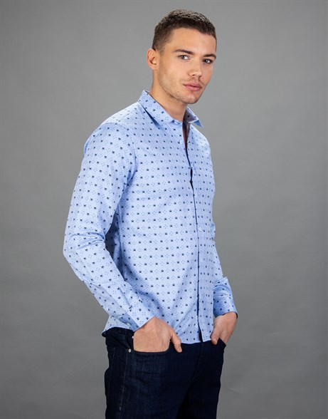 SLIM FIT LONG SLV HONJ   GÖMLEK SLIM FIT PRINTED - SIMPLE