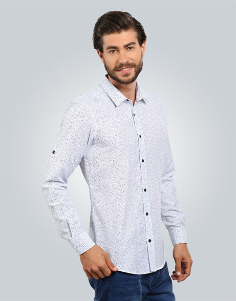 SLIM FIT LONG SLV HONJ   GÖMLEK SLIM FIT PRINTED - SIMPLE