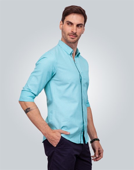 SLIM FIT LONG SLV MARİBOR   GÖMLEK SLIM FIT PRINTED - SIMPLE