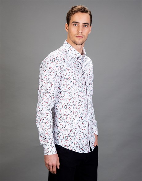 SLIM FIT LONG SLV ZARIBOR   GÖMLEK SLIM FIT PRINTED - SIMPLE