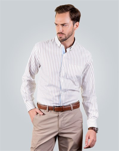 CLASSIC FIT LONG SLV COTTON OXFORD CLASSIC FIT SPORT - PATTERNED