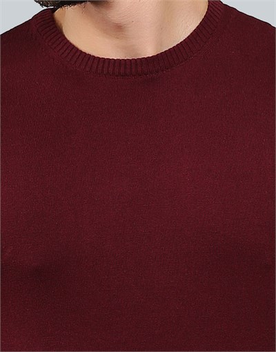 SWEATER COTTON CREW NECK PLAIN SWEATER