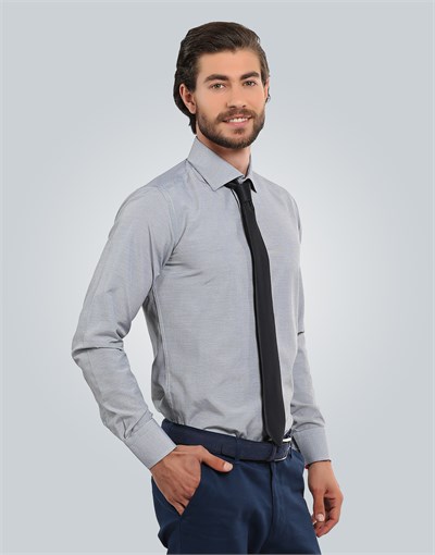 MODERN FIT LONG SLV TEXTURE 61/1   GÖMLEK SLIM FIT FORMAL - TEXTURE