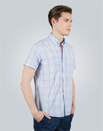 CLASSIC FIT SHORT SLV SMALL CHECK GARNISHED 70/1 CLASSIC FIT SUMMER SEASON