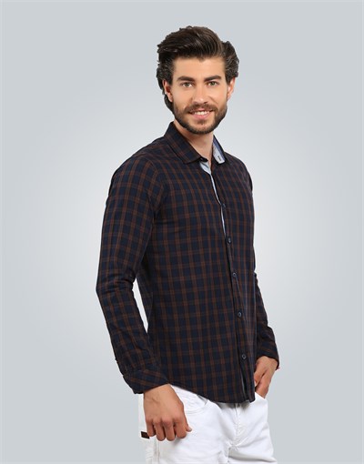 SLIM FIT LONG SLV CHECK MITRE SLIM FIT CHECKED