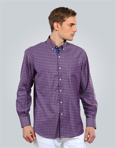 CLASSIC FIT LONG SLV COTTON OXFORD CHECK   GÖMLEK CLASSIC FIT SPORT - PATTERNED