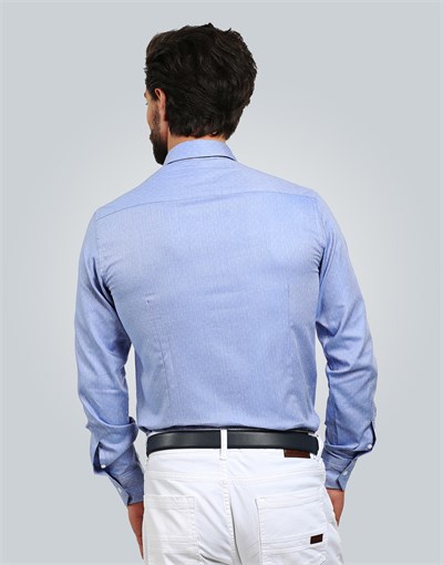 SLIM FIT LONG SLV COTTON OXFORD TEXTURE   GÖMLEK EXCLUSIVE - TEXTURE