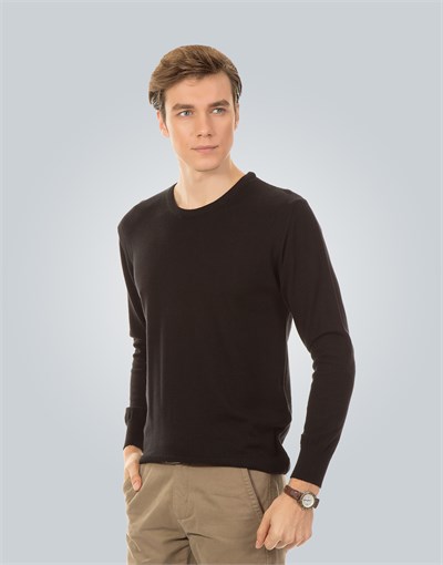 SWEATER COTTON CREW NECK PLAIN SWEATER