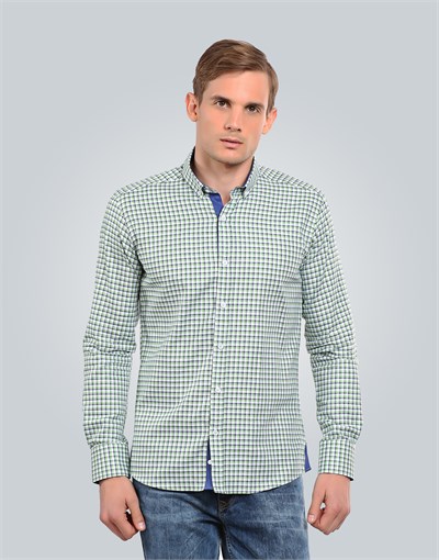 SLIM FIT LONG SLV COTTON OXFORD CHECK   GÖMLEK SLIM FIT CHECKED