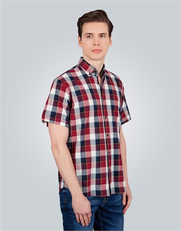 CLASSIC FIT SHORT SLV COTTON CHECK GARNISHED 70/1 CLASSIC FIT SUMMER SEASON