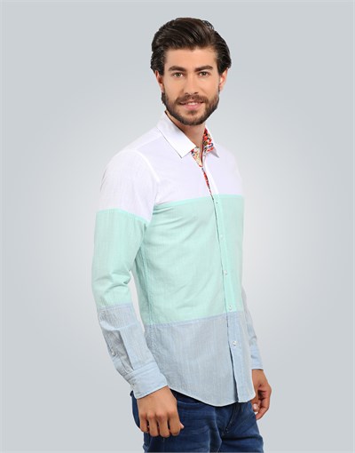 SLIM FIT LONG SLV PİSA SLIM FIT LINEN