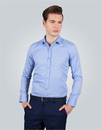 MODERN FIT LONG SLV TEXTURE 61/1   GÖMLEK SLIM FIT FORMAL - TEXTURE